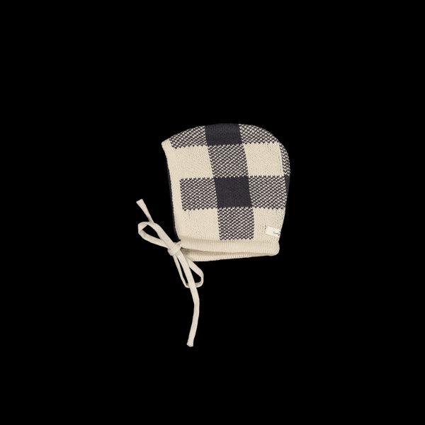 the-gingham-knit-bonnet-steel Lovely Littles - Sophia's StyleKnit Bonnet-1